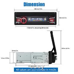 Single 1 DIN 7 Carplay Android Auto Car Stereo Player FM Radio Flip Out Screen