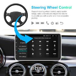 Single 1 DIN Rotatable 10.1 Android 10 Car Stereo Radio GPS NAVI WiFi Head Unit