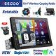 Single 1 Din Wireless Apple Carplay 10.4 Rotatable Car Stereo Radio Player +cam
