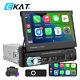 Single 1 Din 7 Car Stereo Radio Android/apple Carplay Bluetooth Flip Out Player