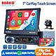 Single 1 Din 7 Car Stereo Radio Android/apple Carplay Bluetooth Flip Out Player