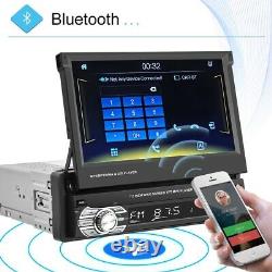 Single 1 Din 7 Car Stereo Radio Android/Apple Carplay Bluetooth Flip Out Player