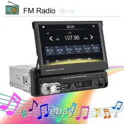 Single 1 Din 7 Car Stereo Radio Android/Apple Carplay Bluetooth Flip Out Player