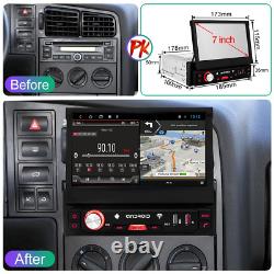 Single 1 Din 7 Car Stereo Radio Android/Apple Carplay Flip Out Player CD/DVD AM