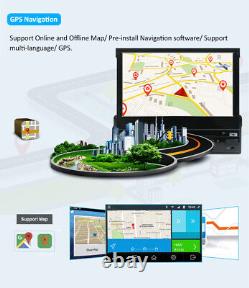 Single 1 Din 7 Car Stereo Radio Android/Apple Carplay Flip Out Player CD/DVD AM