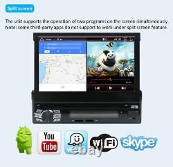 Single 1 Din 7 Car Stereo Radio Android/Apple Carplay Flip Out Player CD/DVD AM