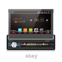 Single 1 Din 7 Car Stereo Radio Android/Apple Carplay Flip Out Player CD/DVD AM