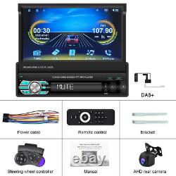 Single 1 Din 7 Flip Out Car Radio Stereo Android/Apple Carplay DAB+ MP5 Player