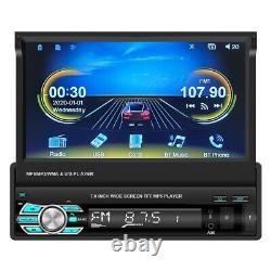 Single 1 Din 7 Flip Out Car Radio Stereo Android/Apple Carplay DAB+ MP5 Player