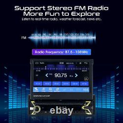 Single 1 Din 7 Flip Out Car Radio Stereo Apple Carplay Auto Bluetooth FM Player