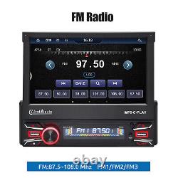Single 1 Din 7 Flip Out Player Car Stereo Radio Android/Apple Carplay Bluetooth