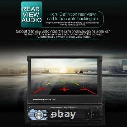 Single 1 Din Car Radio Stereo 7 Flip Out GPS Sat Nav Touch Screen Player +Cam