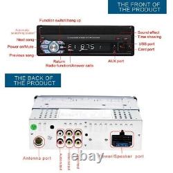 Single 1 Din Car Radio Stereo 7 Flip Out GPS Sat Nav Touch Screen Player +Cam
