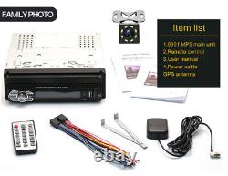 Single 1 Din Car Radio Stereo 7 Flip Out GPS Sat Nav Touch Screen Player +Cam