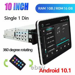 Single 1 Din Rotatable Car Radio Stereo Player 10.1 Android 10.1 GPS Head Unit