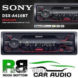 Sony DSX-A410BT Car Stereo Radio Bluetooth Mechless USB AUX iPod iPhone Player