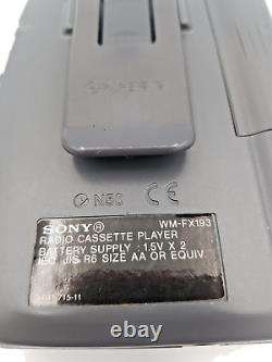 Sony Walkman WM-FX193 Personal Cassette Stereo Player AM FM Radio Tuner Silver