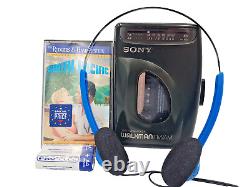 Sony Walkman WM-FX21 Personal Cassette Stereo Player AM FM Radio Tuner Black