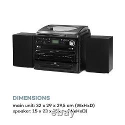 Stereo System with Turntable CD Players for Home DAB+ Radio Tuner Record Player
