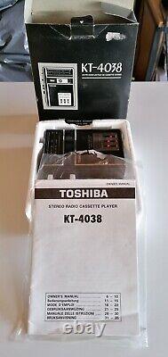 Toshiba KT-4038 AM/FM Stereo Radio Cassette Player Walkman Working & Boxed