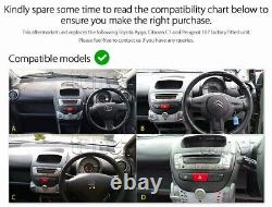 Toyota Aygo Citroen C1 Peugeot 107 Car DVD MP3 Player CD MP4 Radio Stereo USB KT