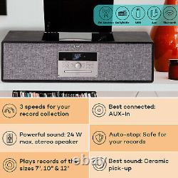 Turntable FM Radio DAB+ Record Player Bluetooth Stereo Speaker CD Player Remote