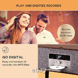 Turntable FM Radio DAB+ Vinyl Record Player Bluetooth Stereo Speaker CD Player
