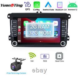 UK For VW GOLF MK5 MK6 7 Car Stereo Radio Android 12 GPS Player+Reverse Camera