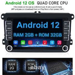 UK For VW GOLF MK5 MK6 7 Car Stereo Radio Android 12 GPS Player+Reverse Camera