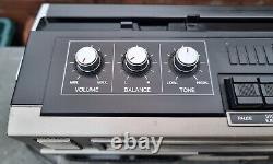 VINTAGE Japanese KASUGA KC-2500FL Stereo Radio Cassette AUX BoomBox NEEDS LOVE