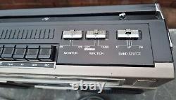 VINTAGE Japanese KASUGA KC-2500FL Stereo Radio Cassette AUX BoomBox NEEDS LOVE