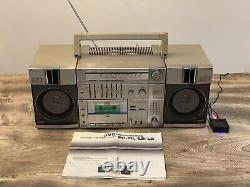 Vintage JVC PC-11L Portable Boombox Hifi Stereo Radio Cassette Player Bluetooth