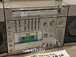 Vintage JVC PC-11L Portable Boombox Hifi Stereo Radio Cassette Player Bluetooth