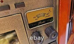 Vintage style modern hifi stereo TS-1072 wood case CD tape record player radio