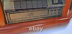 Vintage style modern hifi stereo TS-1072 wood case CD tape record player radio