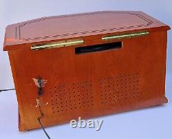 Vintage style modern hifi stereo TS-1072 wood case CD tape record player radio