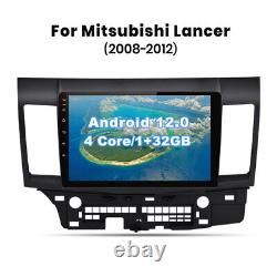 10 Android 12 Lecteur De Radio De Voiture Pour Mitsubishi Lancer 2008-12 Gps Sat Nav Stereo