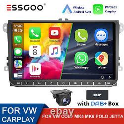 32G DAB+ Pour VW GOLF MK5 MK6 9 Lecteur Radio Stéréo Voiture Carplay GPS Android 13