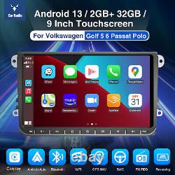 32G DAB+ Pour VW GOLF MK5 MK6 9 Lecteur Radio Stéréo Voiture Carplay GPS Android 13