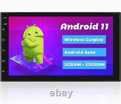 7 2+32 Go De Voiture Stereo Radio Android 11 Carplay Gps Navi Bt Usm Fm Lecteur Mp5