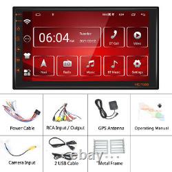7 Android 11 Double 2 Din Carplay Voiture Stereo Radio Gps Wifi Lecteur Mp5 + Caméra