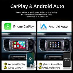 7 Lecteur radio stéréo de voiture Carplay Android 13 GPS Navi WIFI pour VW GOLF MK5 MK6