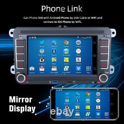 7 Lecteur radio stéréo de voiture Carplay Android 13 GPS Navi WIFI pour VW GOLF MK5 MK6