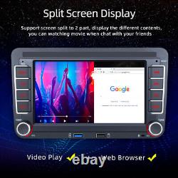 7 Lecteur radio stéréo de voiture Carplay Android 13 GPS Navi WIFI pour VW GOLF MK5 MK6