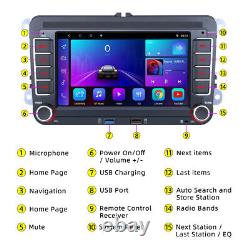 7 Lecteur radio stéréo de voiture Carplay Android 13 GPS Navi WIFI pour VW GOLF MK5 MK6