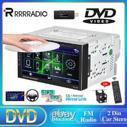 7 Pouces Dab+ Radio Lecteur CD DVD Double 2 Din Voiture Stéréo Bluetooth Fm Usb + Caméra