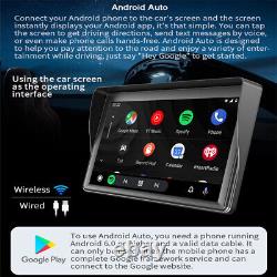 7 pouces Écran tactile Autoradio Lecteur Bluetooth Appel pour CarPlay Android Auto