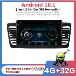 9 4+32G Lecteur radio stéréo de navigation GPS pour Subaru Legacy Outback 03-09