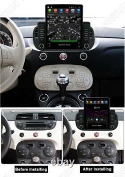 9.5'' Pour Fiat 500 2007-2015 Android 10.1 2+32 Go Stereo Radio Player Gps Wifi Fm