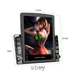 9.7 2din Android 9.1 Voiture Stereo Radio Mp5 Lecteur Sat Nav Gps Bt Wifi Fm +camera